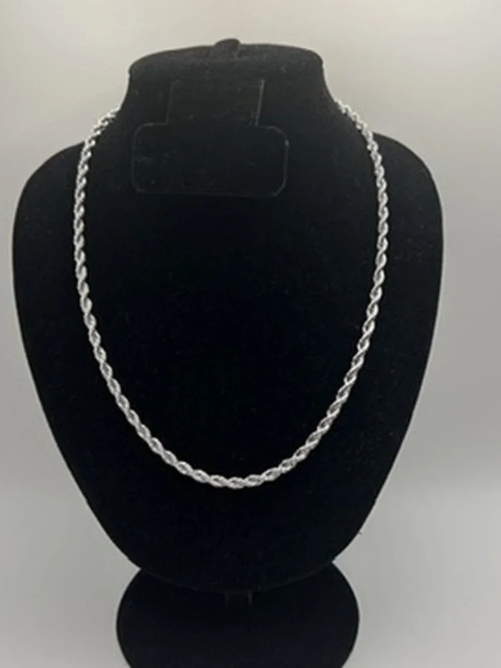 Mens Real Silver Rope Chain Plated Stainless Steel 4mm 24 Inch Solid Waterproof